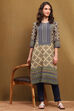 Brown Ethnic Motifs Printed Straight Kurta image number 0