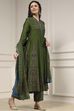 Green Printed Anarkali Suit Set image number 5