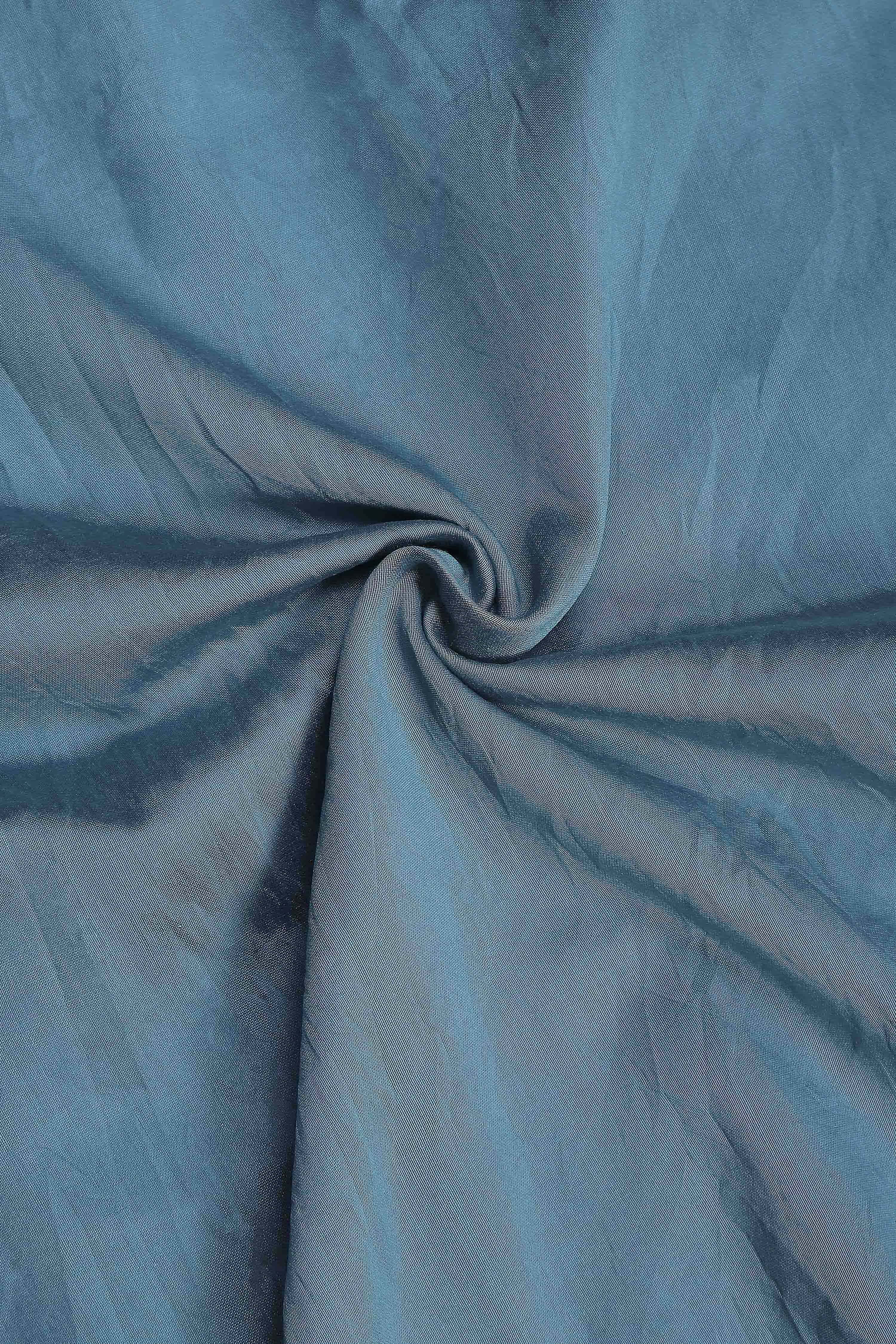 Blue Modal Rajasthani Print Unstitched Suit Set image number 2