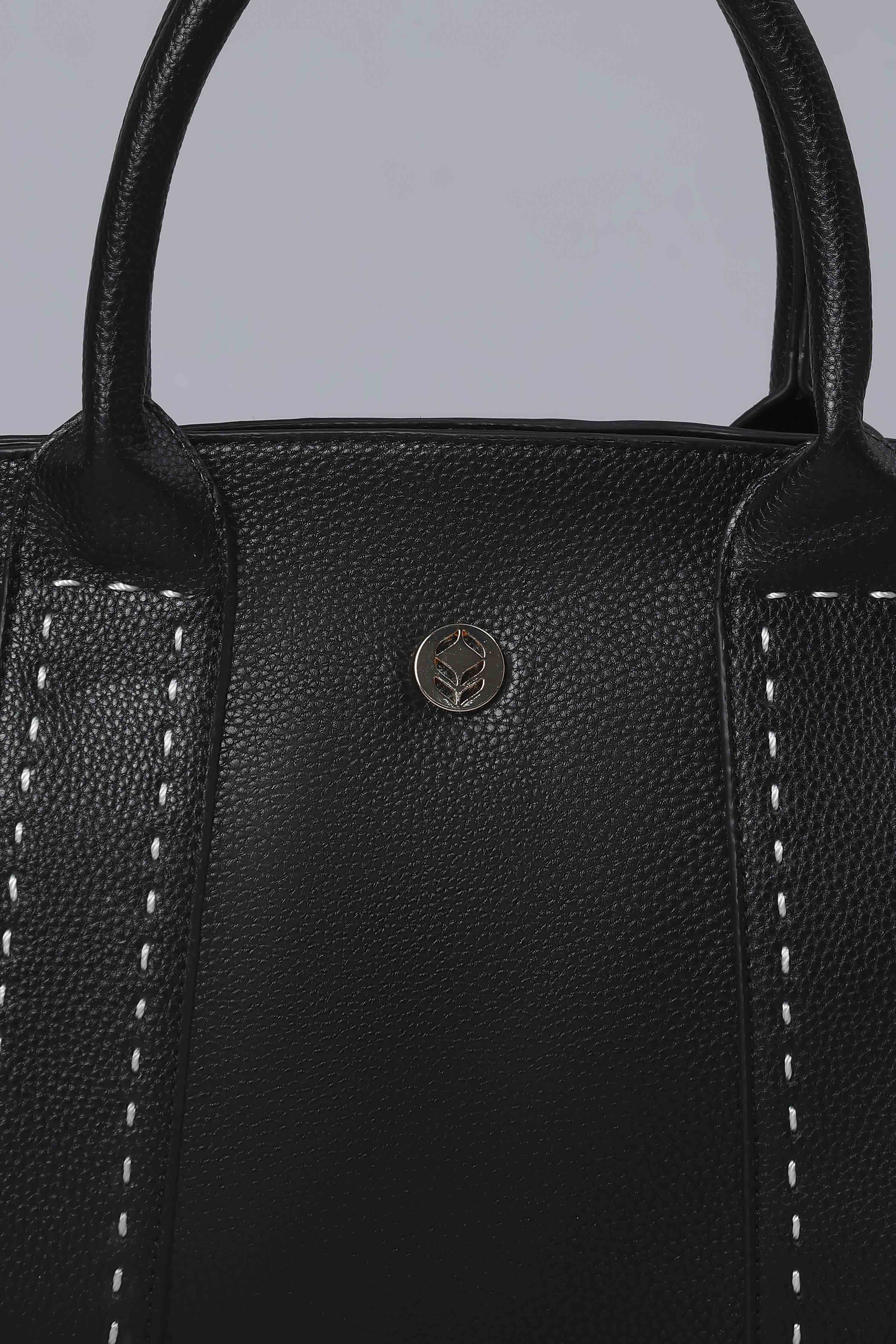 Black PU Handbag image number 6