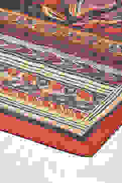 Maroon Cotton Straight Kurta Palazzo Suit Set image number 7