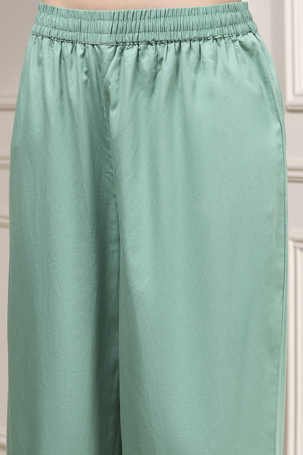 Off-White Cotton Silk Embroidered Kalidar Suit Set image number 2