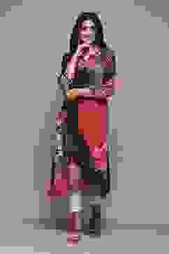 Black LIVA Straight Printed Kurta image number 0