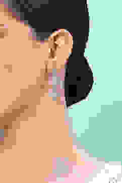 White Brass Earrings image number 1