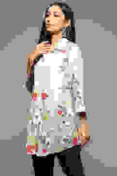 Off White LIVA Printed Shirt image number 5