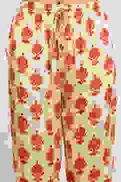 Cream-coloured Georgette Printed Fusion Kurta Set image number 2