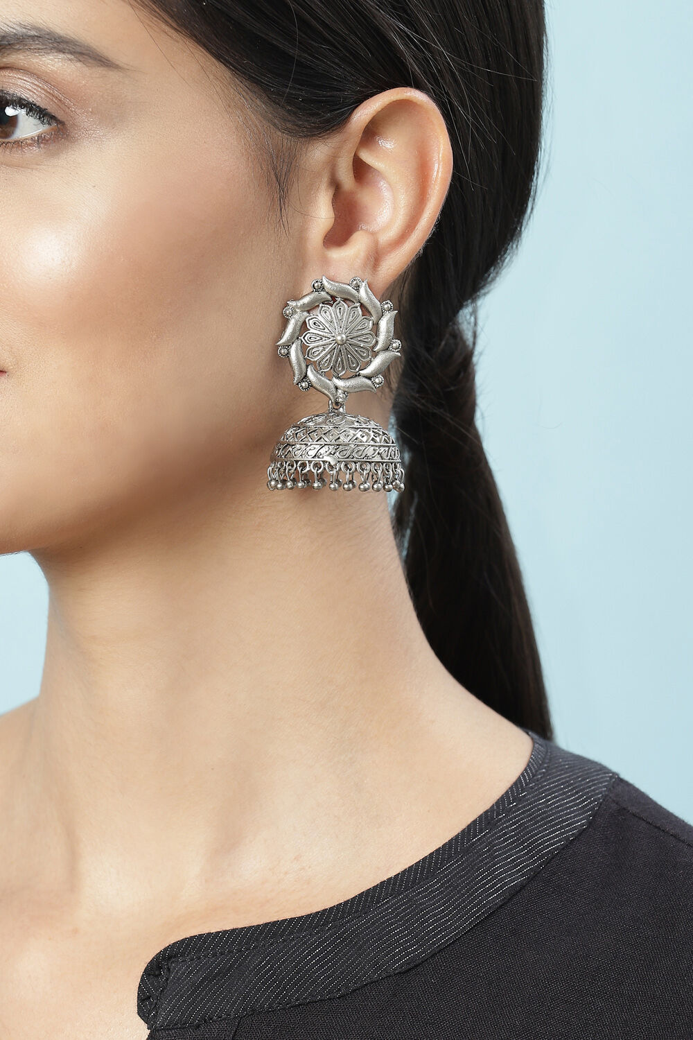 Oxidised Earrings image number 1