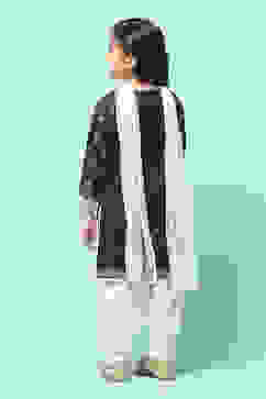 Black Cotton Straight Printed Kurta Patiala Salwar Suit Set image number 5