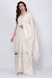 White Poly Cotton Yarndyed Dupatta image number 2