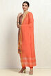 Grey Cotton Handloom Unstitched Suit Set image number 4