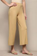 Beige Viscose Blend Solid Palazzo image number 3