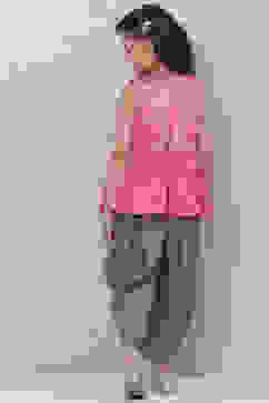 Pink Art Silk Printed Short Top image number 4