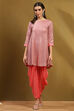 Aqua Blue Viscose Blend Embellished Asymmetric Kurta Set image number 6