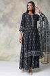 Black Art Silk Sharara Kurta Sharara Suit Set