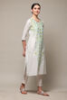Blue Cotton Straight Printed Kurta image number 3