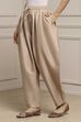 Beige Polyester Palazzo Pants image number 0