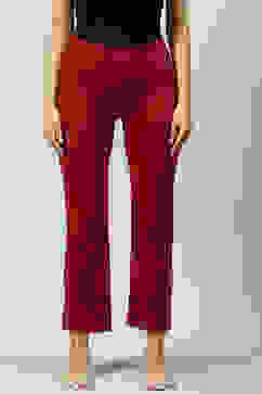 Maroon Relaxed Pants image number 0