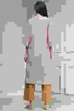 Nude-Toned Metallic Pattern Straight Kurta image number 3