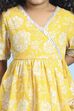 Yellow Cotton Printed Anarkali Kurta Set image number 1