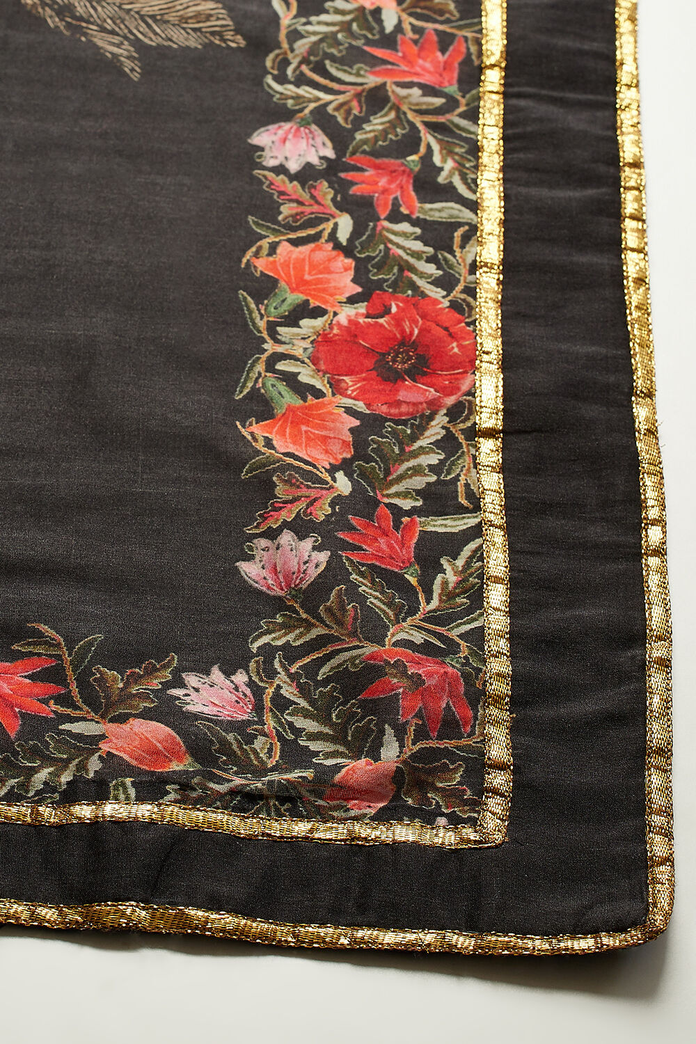 Rohit Bal Off White Cotton Silk Printed Saree image number 1