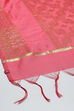 Pink Art Silk Yarndyed Dupatta image number 1
