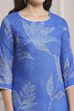 Blue Polyester Straight Kurta Pants Set image number 1