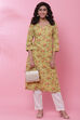 Cream Cotton Kurta image number 5