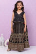 Plum Art Silk Flared Lehenga image number 0