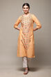 Blue Cotton Straight Printed Kurta image number 0