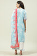 Pink Cotton Straight Kurta Palazzo Suit Set image number 4