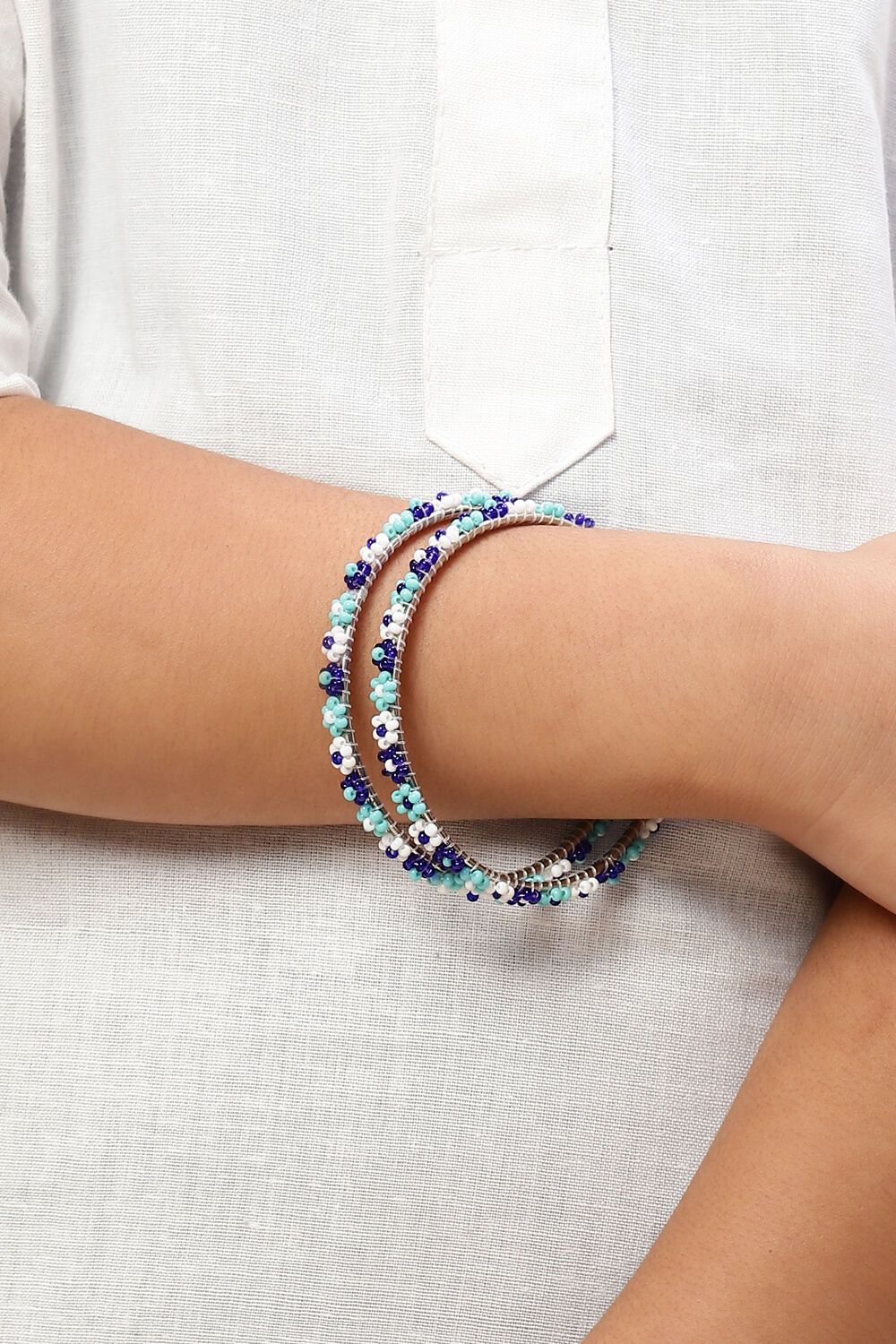 Blue & White Kids  Bangles image number 2