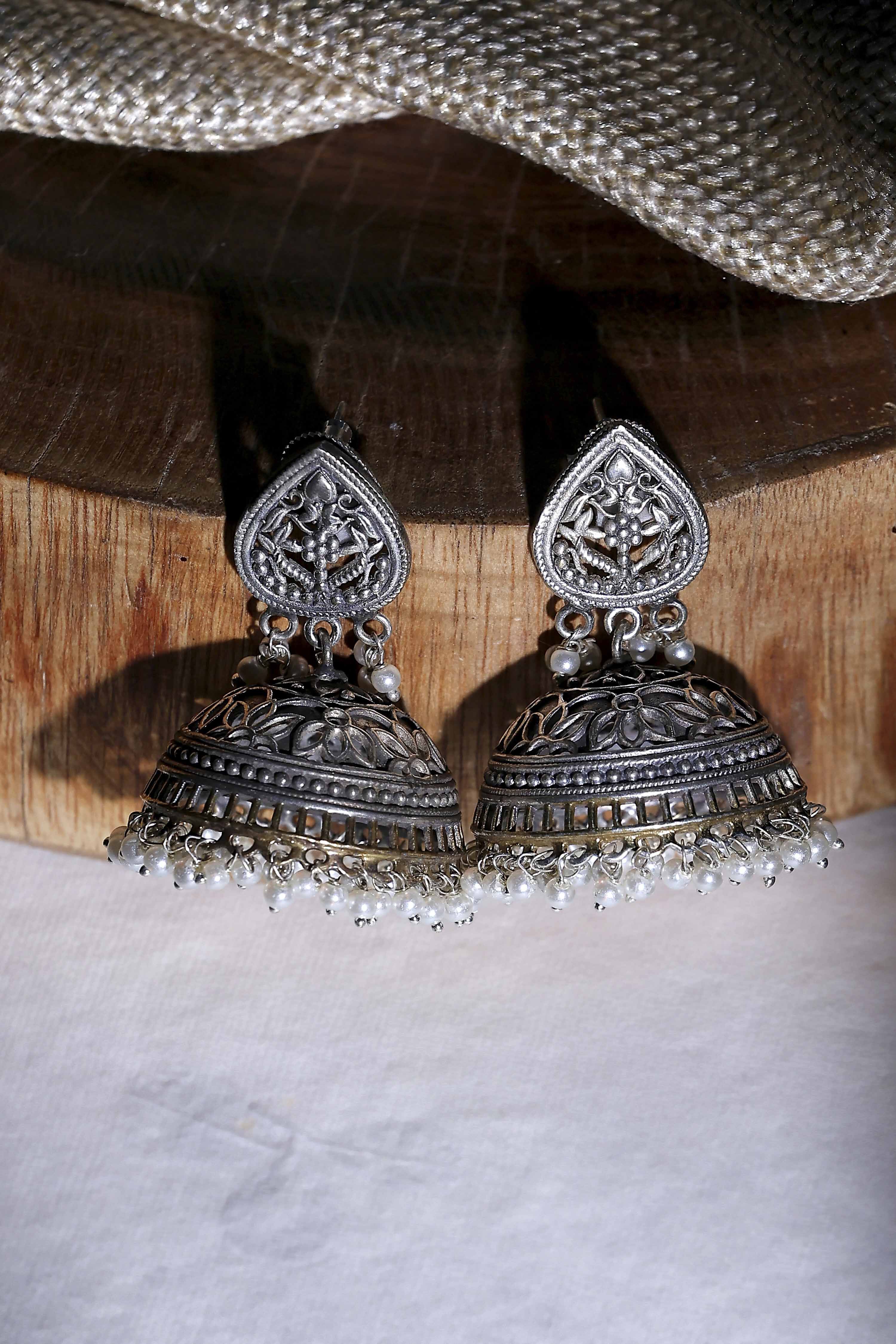 Oxid Gold Brass Jhumka image number 0