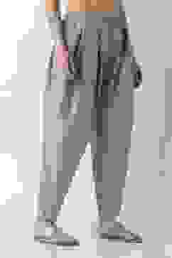 Beige Polyester Relaxed Dyed Pants image number 3