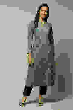 Green Acrylic Straight Printed Kurta image number 1