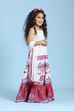 White Cotton Printed Tiered Lehenga Set image number 5