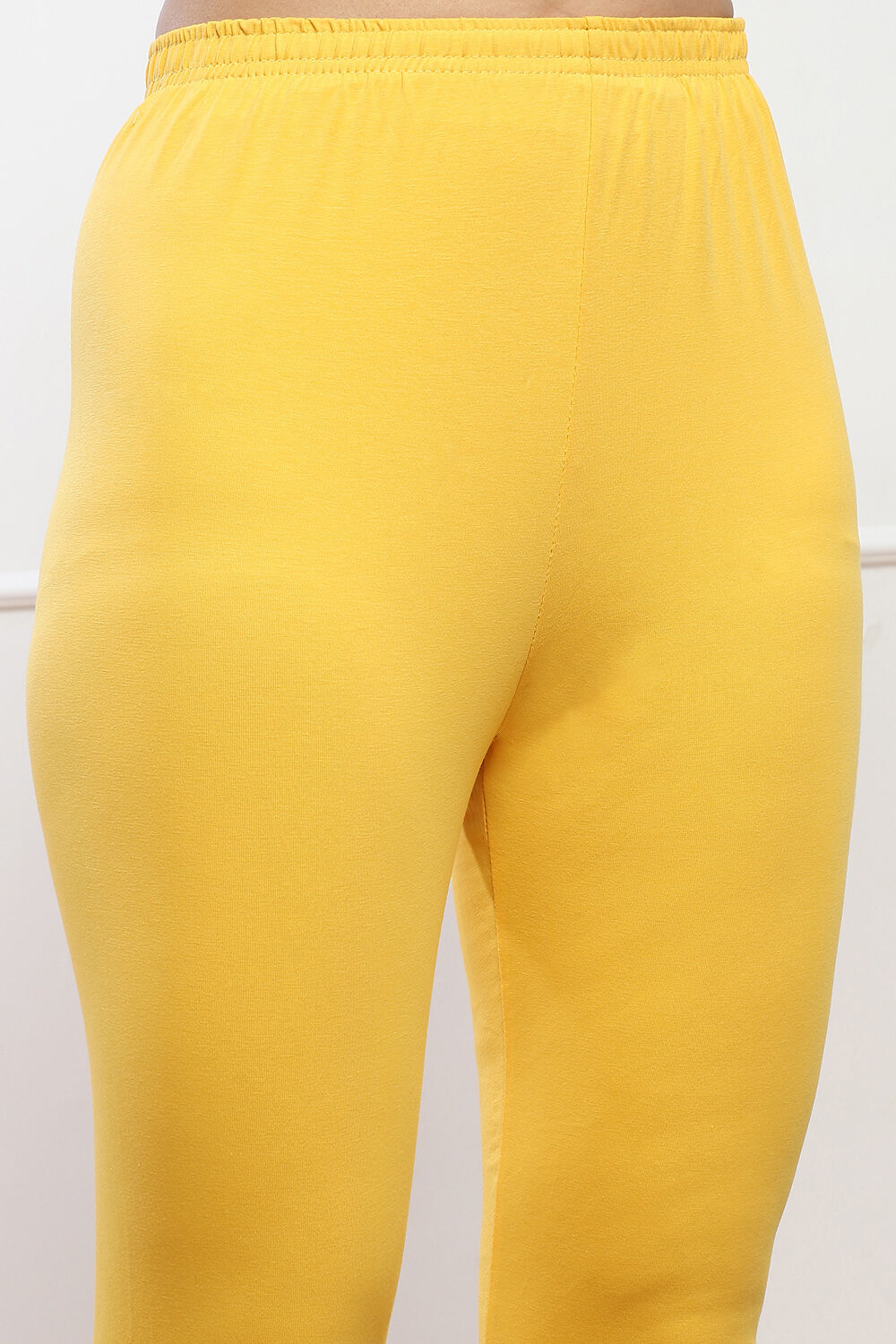 Camel Cotton Blend Solid Churidar image number 1