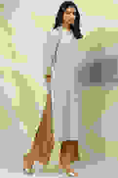 Sea Green Cotton Straight Kurta image number 3