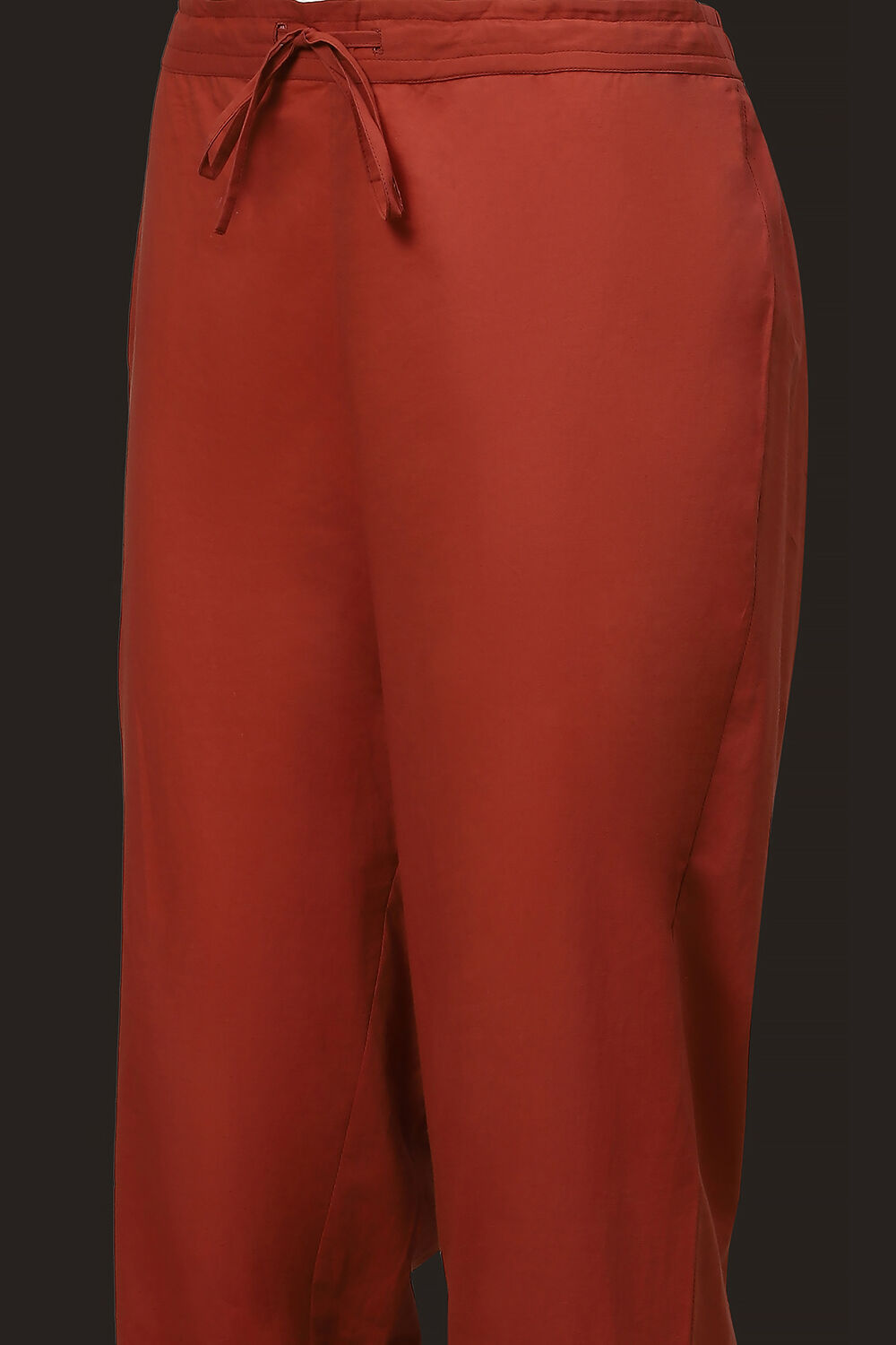 Burnt Orange Embroidered Organza Kalidar Suit Set image number 2