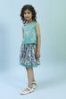 Green Cotton Top and Skirt image number 3