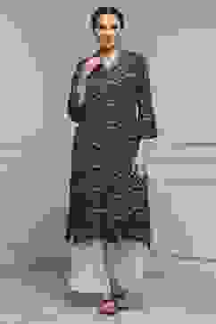 Indigo Blue Viscose Rayon Straight Kurta image number 0