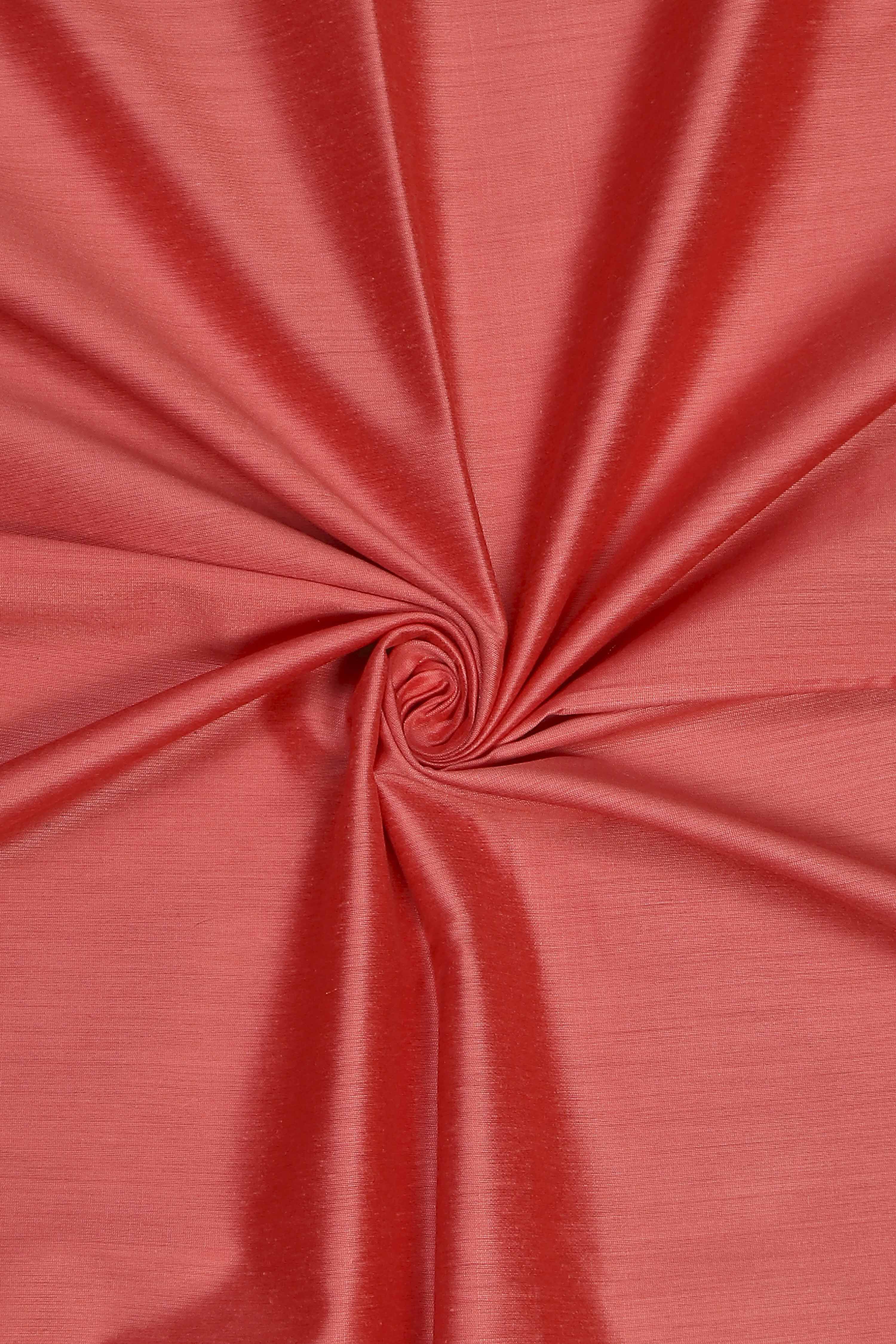 Hot Pink Poly Cotton Banarasi Unstitched Suit Set image number 2