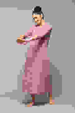 Off White & Pink Cotton Printed Sleepwear image number 0