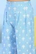 Blue Cotton Printed A-line Suit Set image number 2