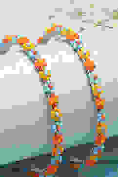 Blue & Orange Metal & Beads Kids Bangles image number 1