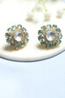 Mint Green Stone Embellished Earrings image number 0