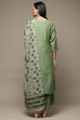 Green Cotton Machine Embroidered Unstitched Suit Set image number 5