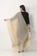 Beige Embroidered Elegant Dupatta image number 2