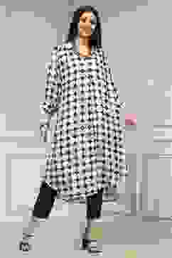 Ivory Printed A-Line Kurta image number 4