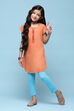 Blue Cotton Straight Solid Kurta Set image number 6