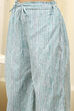 Turquoise Cotton Hand Block Print Unstitched Suit Set image number 3